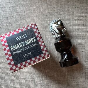 Avon Smart Move Tribute Cologne with Black and Silver Chess Design